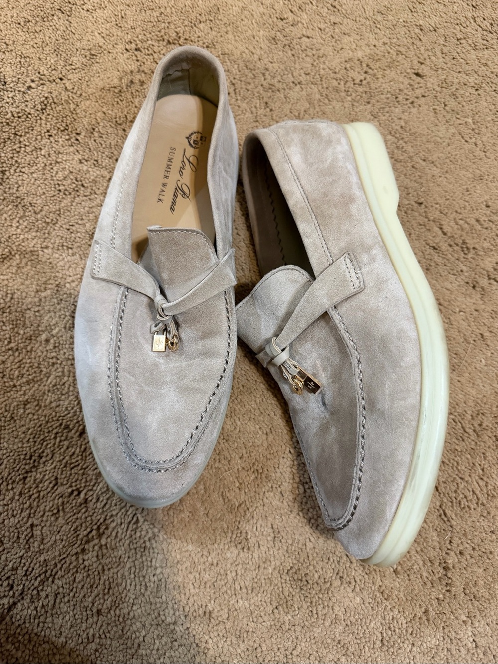 Loro Piana Summer Charms Walk suede loafers It38 - Picture 8 of 11